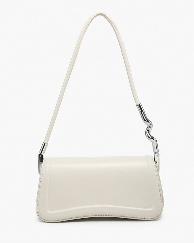 Off White Detailed Edge Shoulder Bag
