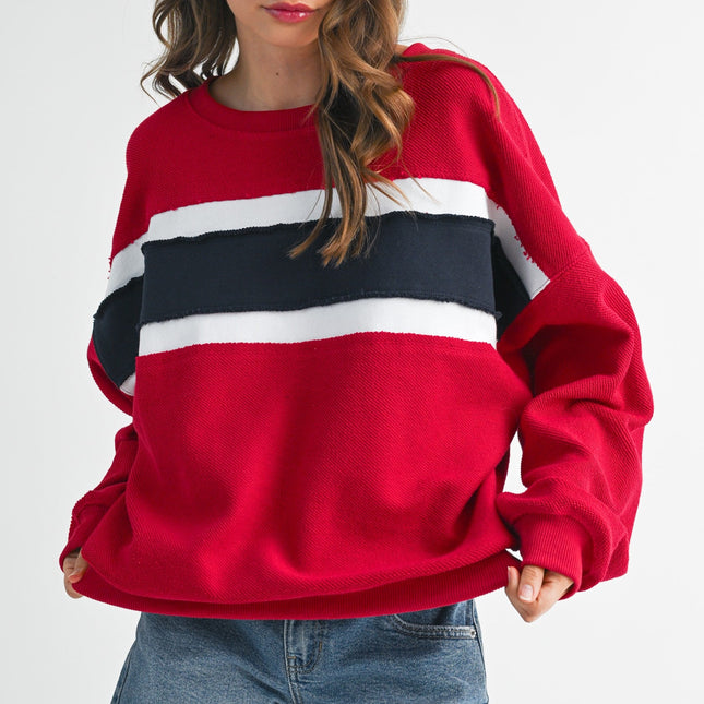 Red Relaxed Sweatshirt
