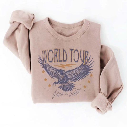 World Tour Rock N' Roll Graphic Sweatshirt