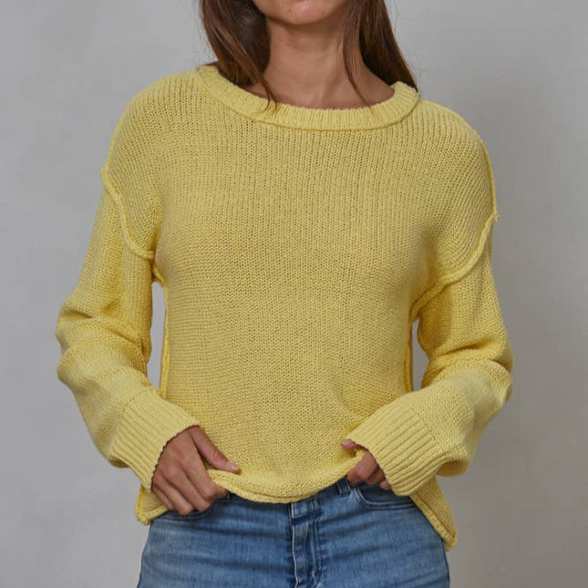 By Together Creamy Yellow Hailee Sweater