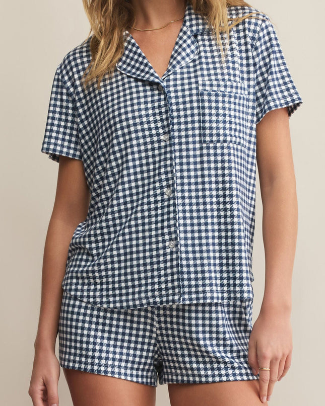 Amy Gingham Pajama Top