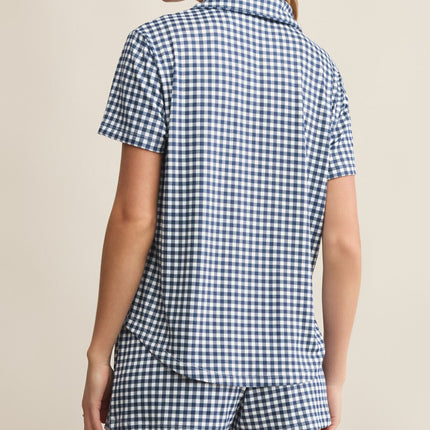 Amy Gingham Pajama Top - Shop Simply Apparel