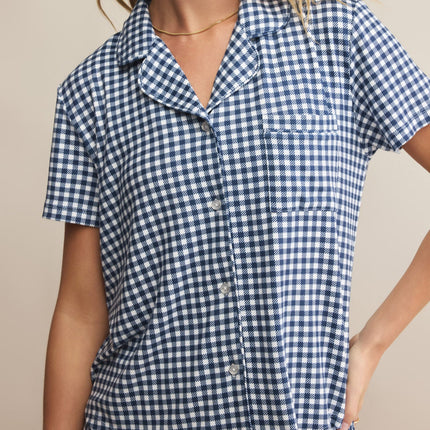 Z Supply Gingham Pajama Top