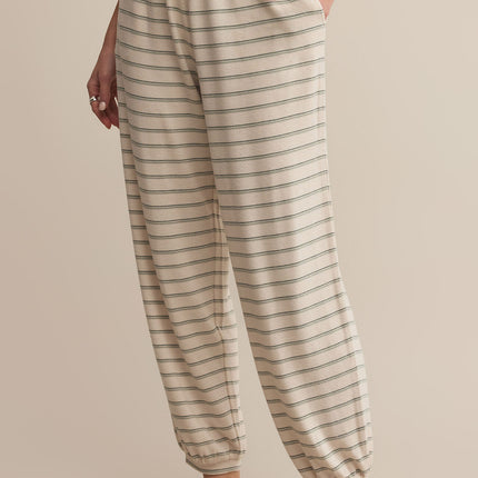 Hunter Green Bailey Stripe Jogger