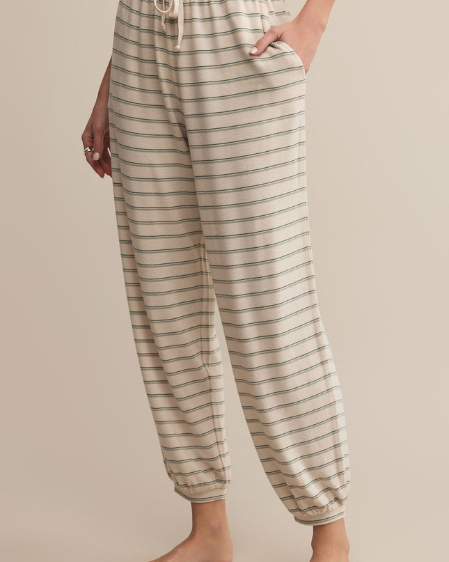Hunter Green Bailey Stripe Jogger