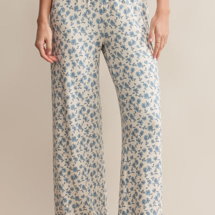 Dawn Smocked Ditsy Floral Pajama Pant - Shop Simply Apparel