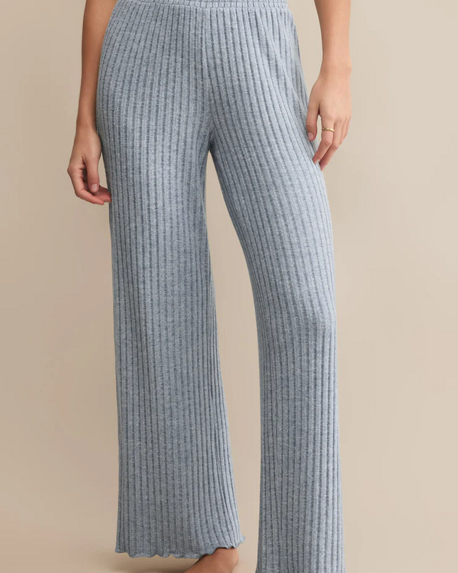 Light Denim Dawn Smocked Rib Pajama Pant