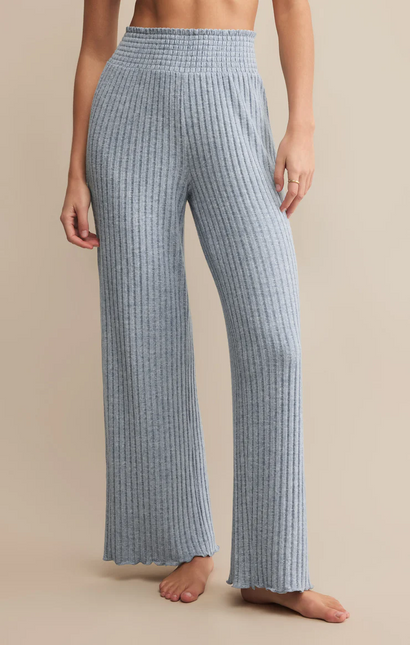 Light Denim Dawn Smocked Rib Pajama Pant - Shop Simply Apparel