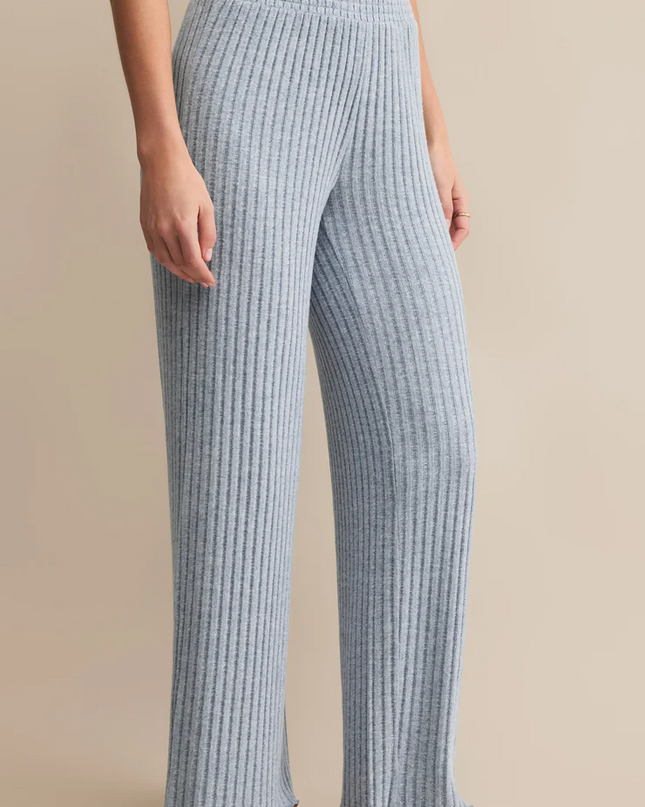 Light Denim Dawn Smocked Rib Pajama Pant