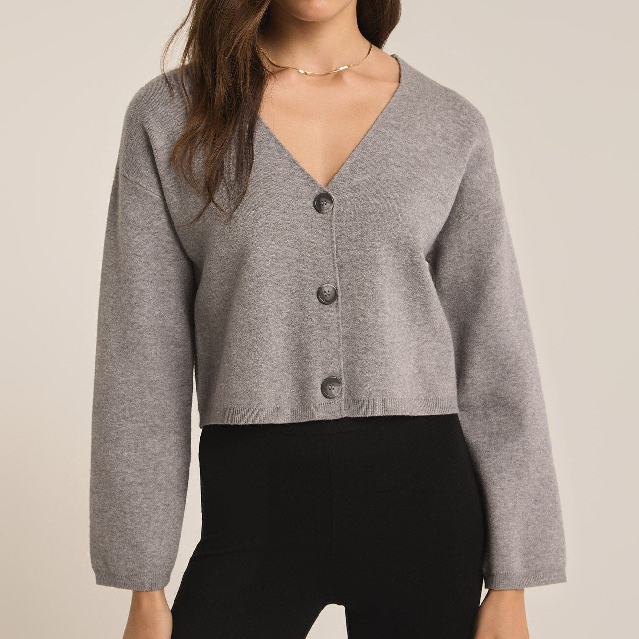 Z Supply Classic Heather Grey Estelle Cardigan