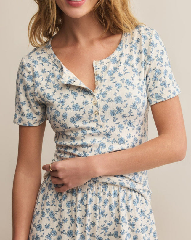 Faye Ditsy Floral Pajama Top - Shop Simply Apparel