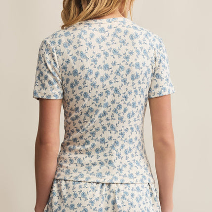 Faye Ditsy Floral Pajama Top - Shop Simply Apparel
