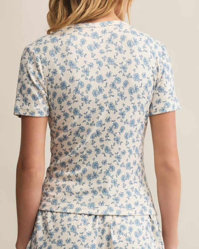 Faye Ditsy Floral Pajama Top - Shop Simply Apparel