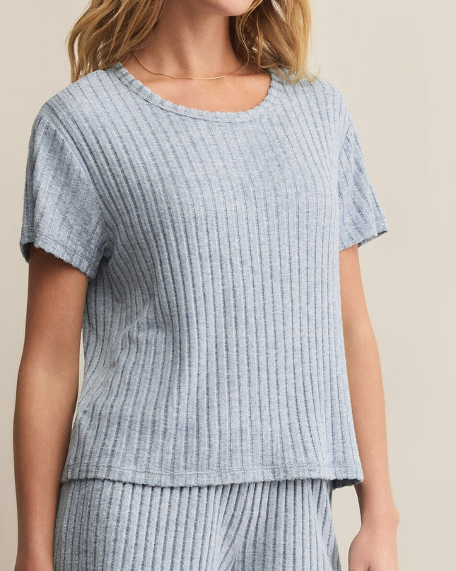 Light Denim Kara Rib Pajama Tee