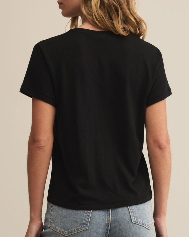 Black Tourist Knit Jersey Tee