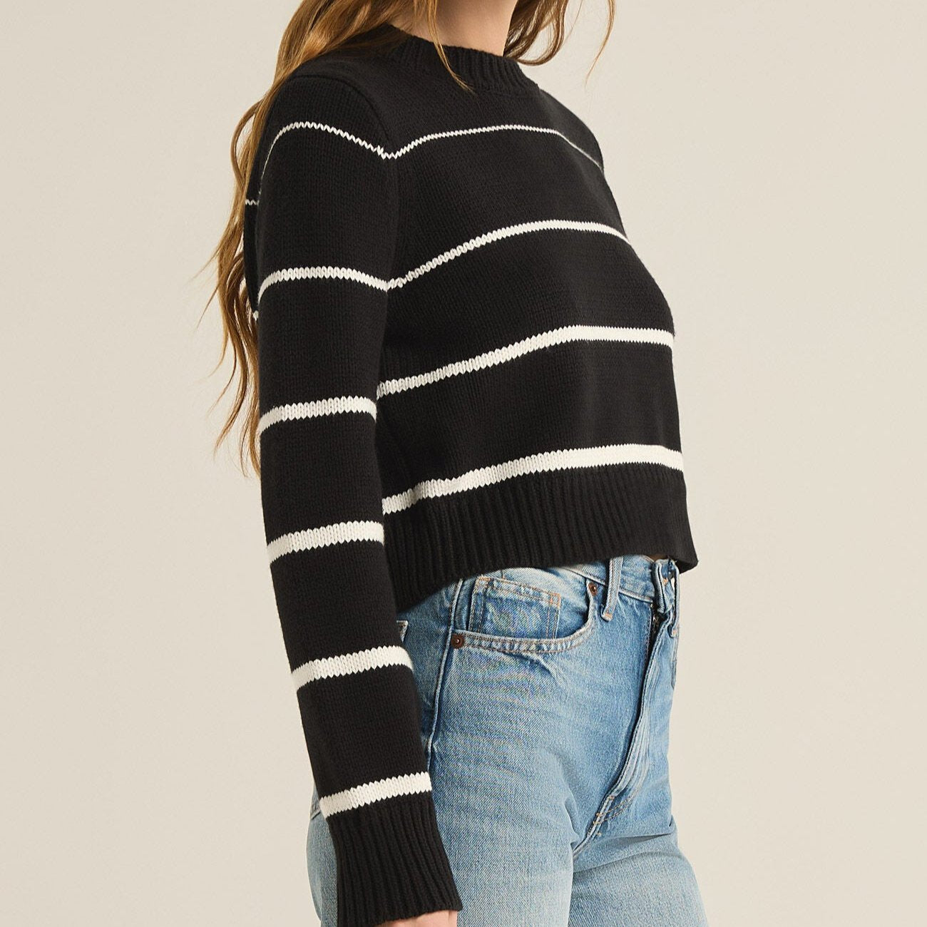 Z Supply Black Milan Stripe Sweater