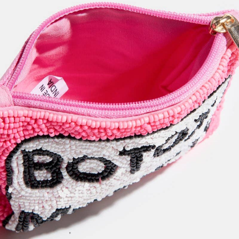 Seed Beaded Botox Money Coin Purse