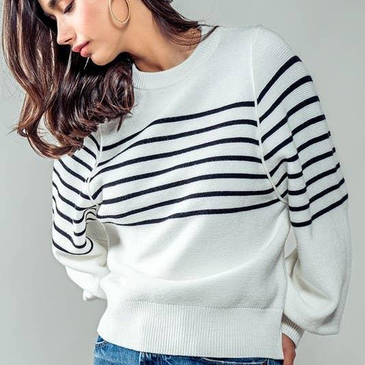 Ivory Striped Sweater