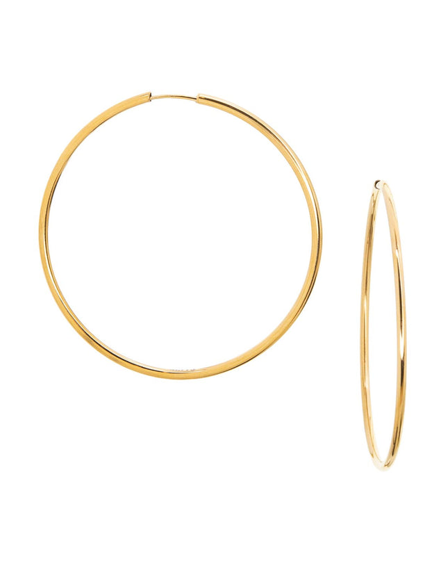 Gold Stainless Thin Medium Hoop - Shop Simply Apparel