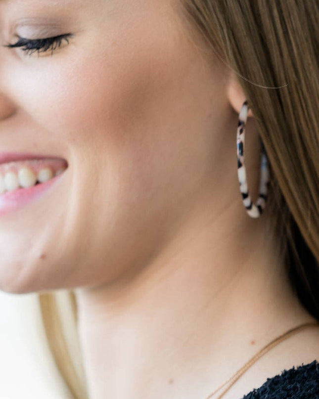 Blonde Tortoise Cameron Hoops