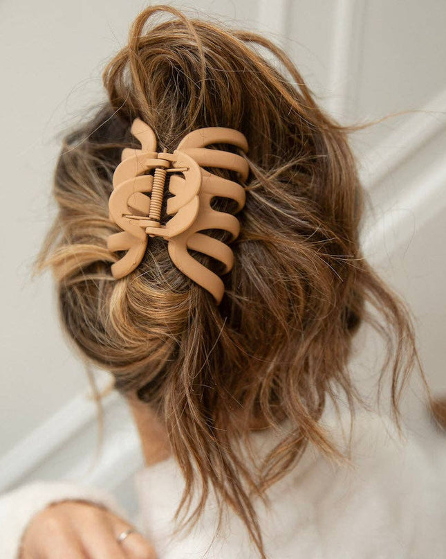 Light Brown Extra Large Matte Claw Clip
