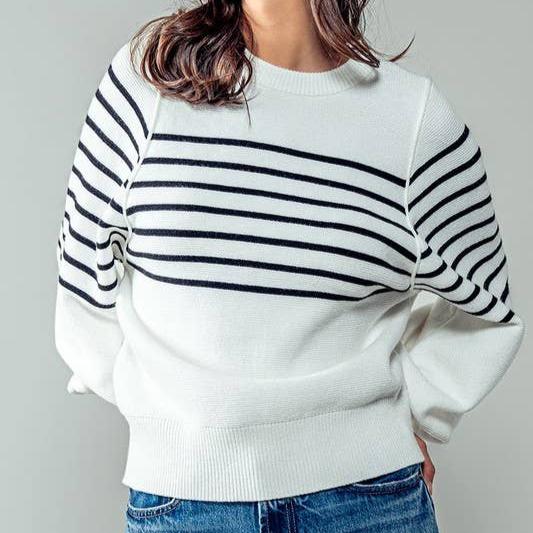 Ivory Striped Sweater