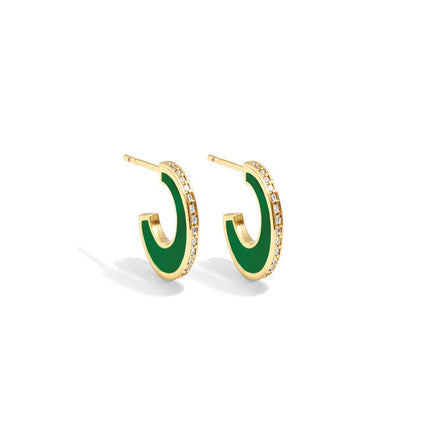 SALE - Small Colorful Pavé Hoops - Shop Simply Apparel