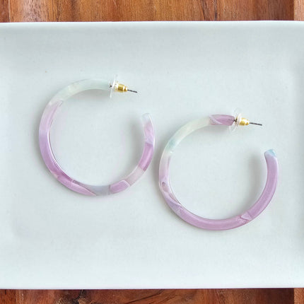 Lilac Quartz Cameron Hoops