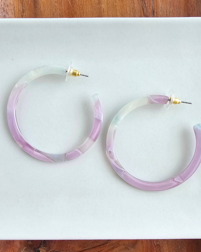 Lilac Quartz Cameron Hoops