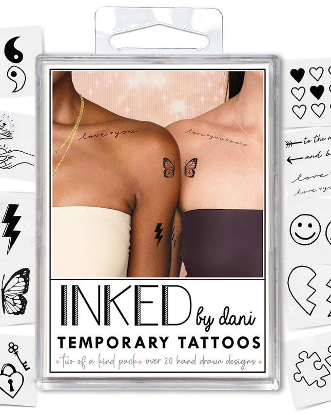 Two of A Kind Temporary Tattoo Pack - Shop Simply Apparel