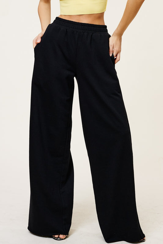 Black Wide Leg Sweatpants