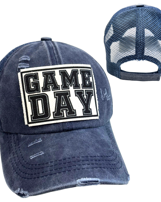 GAME DAY BALL CAP | UNISEX HAT | DISTRESSED - Shop Simply Apparel