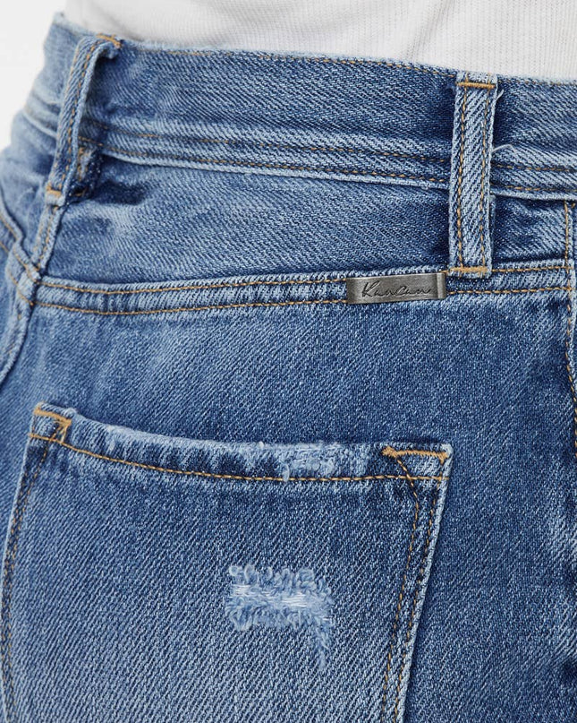 Distressed Denim A-line Mini Skirt - Shop Simply Apparel
