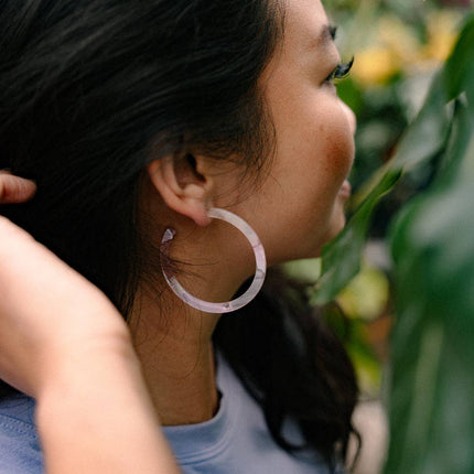 Lilac Quartz Cameron Hoops