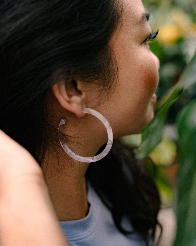 Lilac Quartz Cameron Hoops