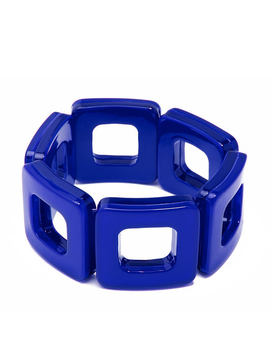 Cobalt Blue Resin Block Bracelet