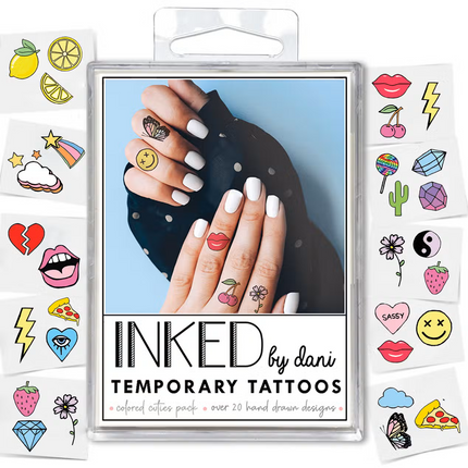 Colored Cuties Temporary Tattoo Pack - Shop Simply Apparel