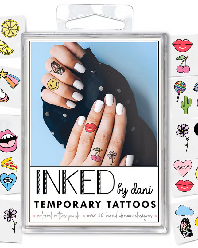 Colored Cuties Temporary Tattoo Pack - Shop Simply Apparel