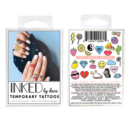 Colored Cuties Temporary Tattoo Pack - Shop Simply Apparel
