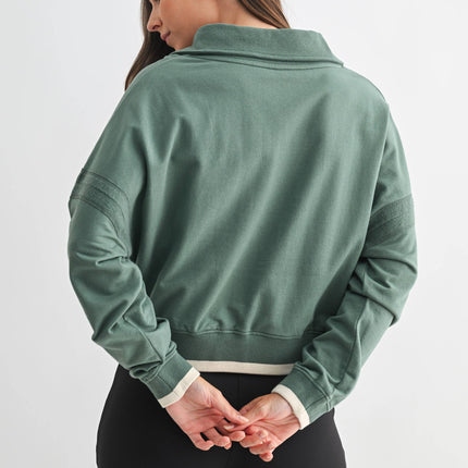 Varsity Line Fleece Pullover Sweater - Shop Simply Apparel