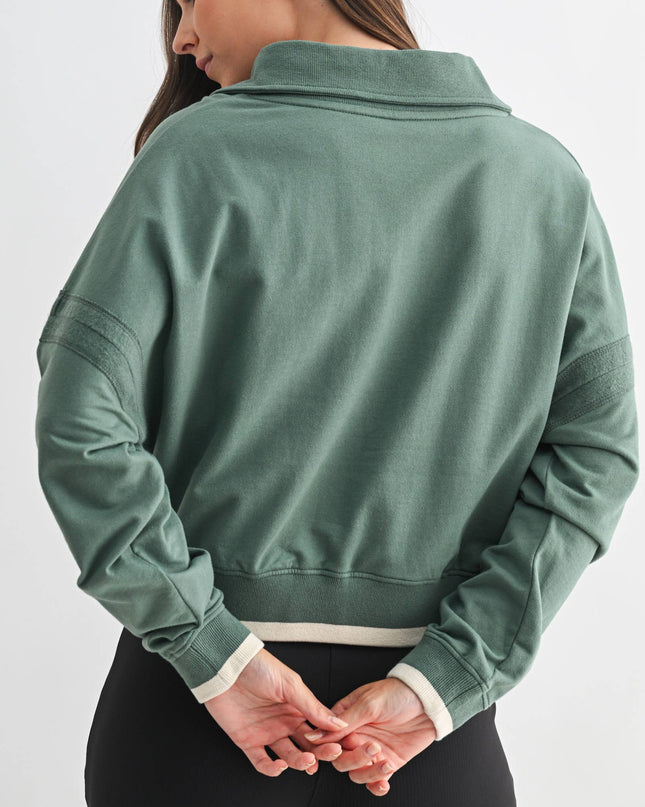 Varsity Line Fleece Pullover Sweater - Shop Simply Apparel