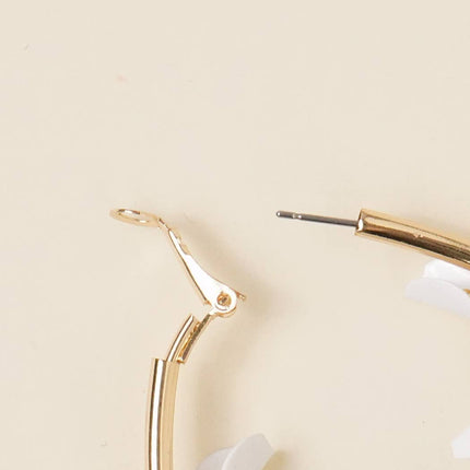 Pink Flower Hoop Earrings - Shop Simply Apparel