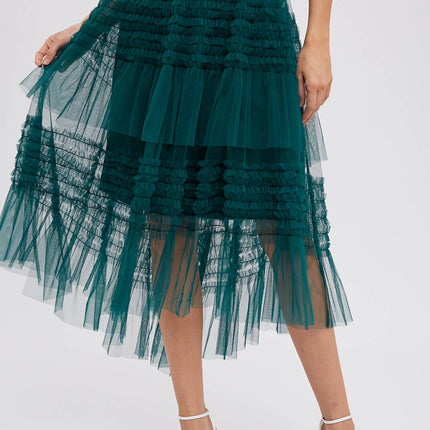 Forest Hi-Lo Tulle Midi Skirt - Shop Simply Apparel