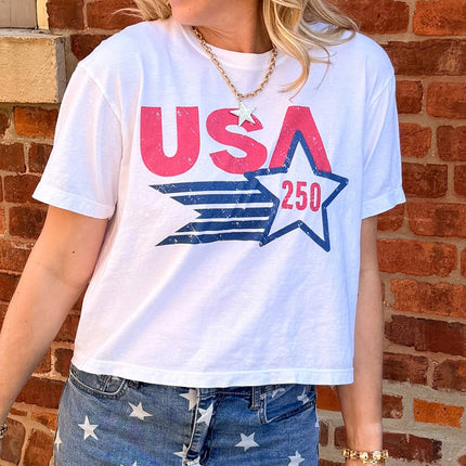 USA 250 Anniversary Boxy Graphic Tee