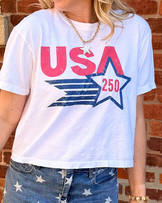 USA 250 Anniversary Boxy Graphic Tee