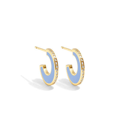 SALE - Small Colorful Pavé Hoops - Shop Simply Apparel