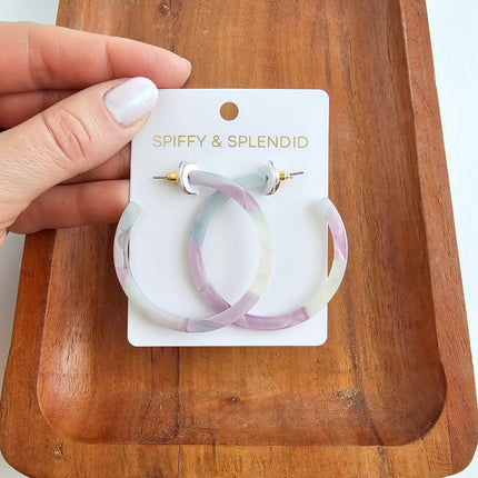 Lilac Quartz Cameron Hoops