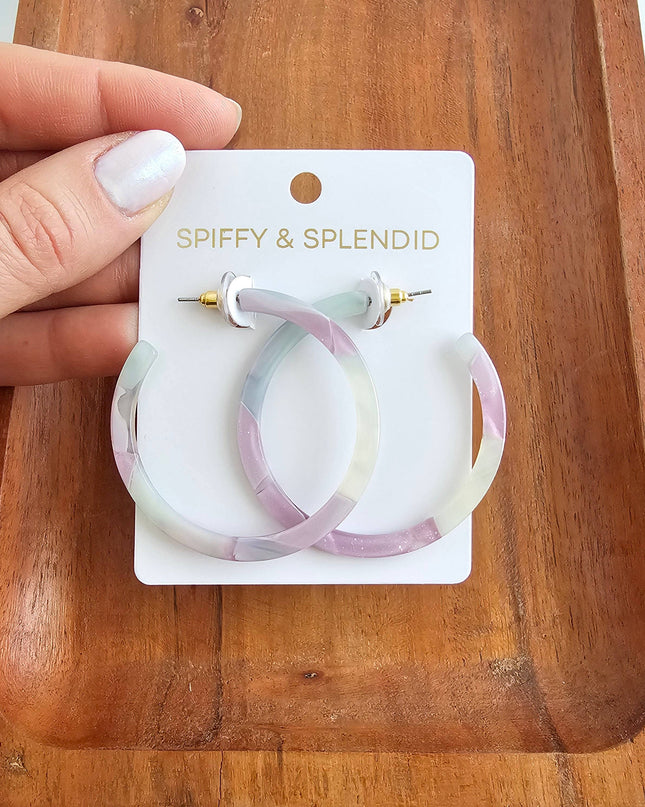 Lilac Quartz Cameron Hoops