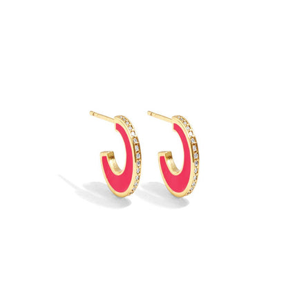 SALE - Small Colorful Pavé Hoops - Shop Simply Apparel
