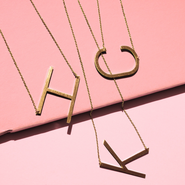 T Monogram Initial Necklace - Shop Simply Apparel